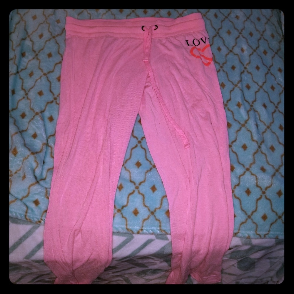 ❤❤ Live Love Dream Pink Sweatpants - L
